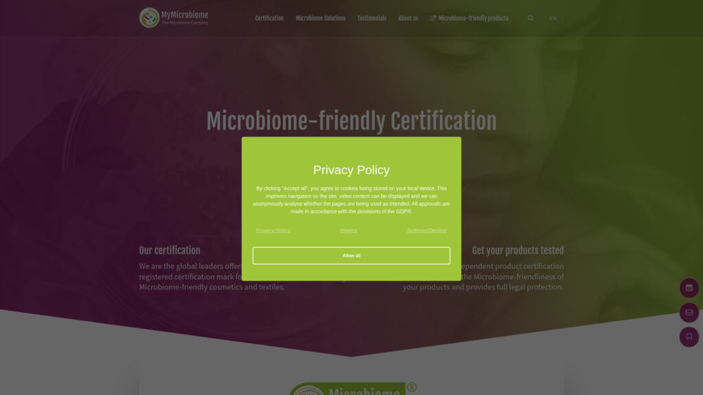 Cover image for MyMicrobiome : GPS Coordinates 47.0635619 ; 9.5104951