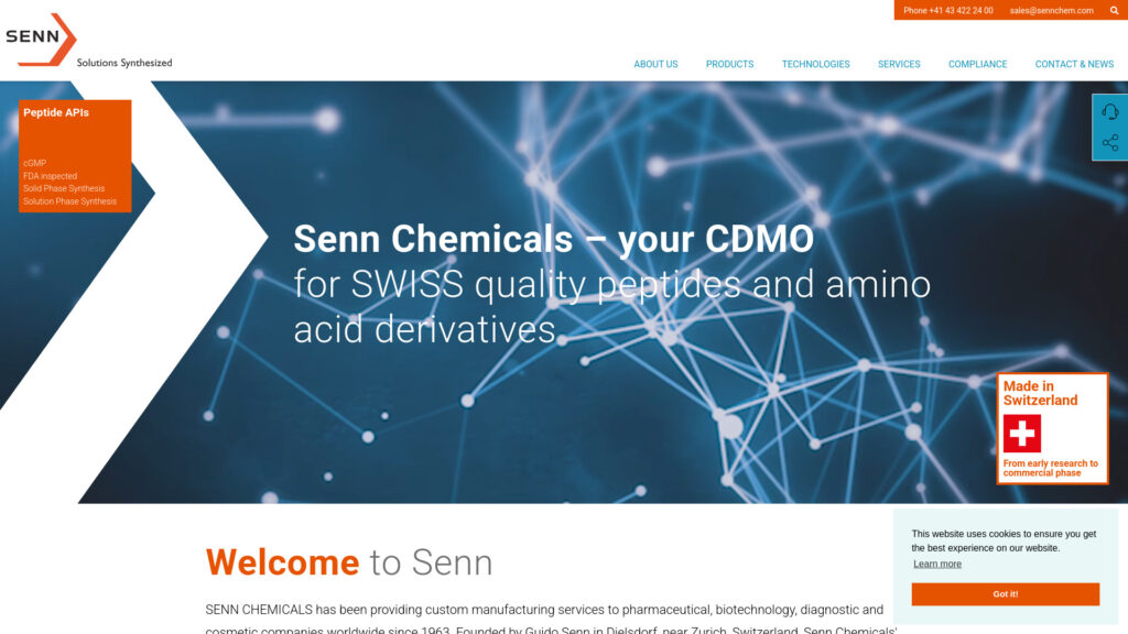 Cover image for Senn Chemicals : GPS Coordinates 47.481793 ; 8.465579