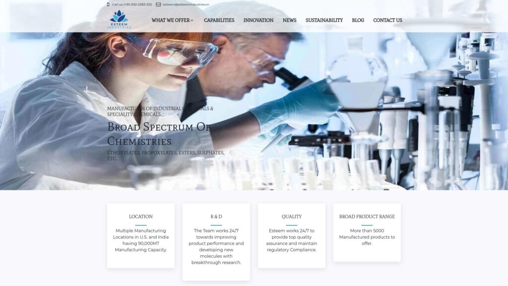 Cover image for Esteem Industries : GPS Coordinates 15.589104 ; 73.949682