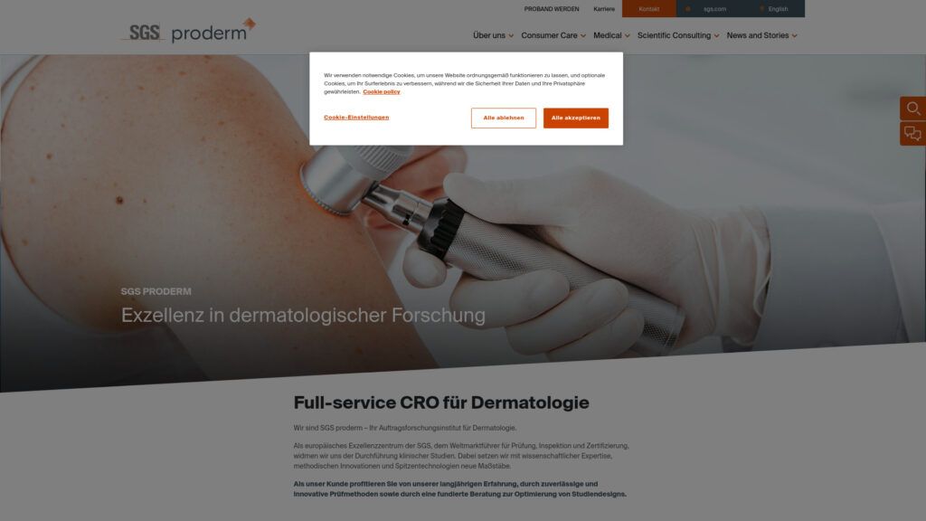 Cover image for SGS Proderm : GPS Coordinates 53.6019851 ; 9.8367938