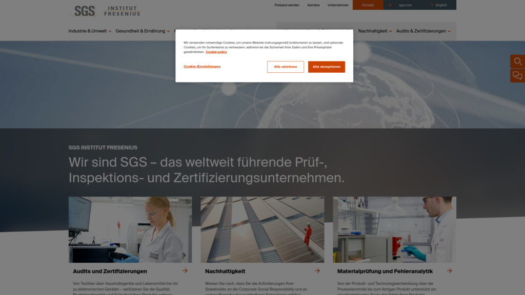 Cover image for SGS Institut Fresenius : GPS Coordinates 50.177427 ; 8.2223329