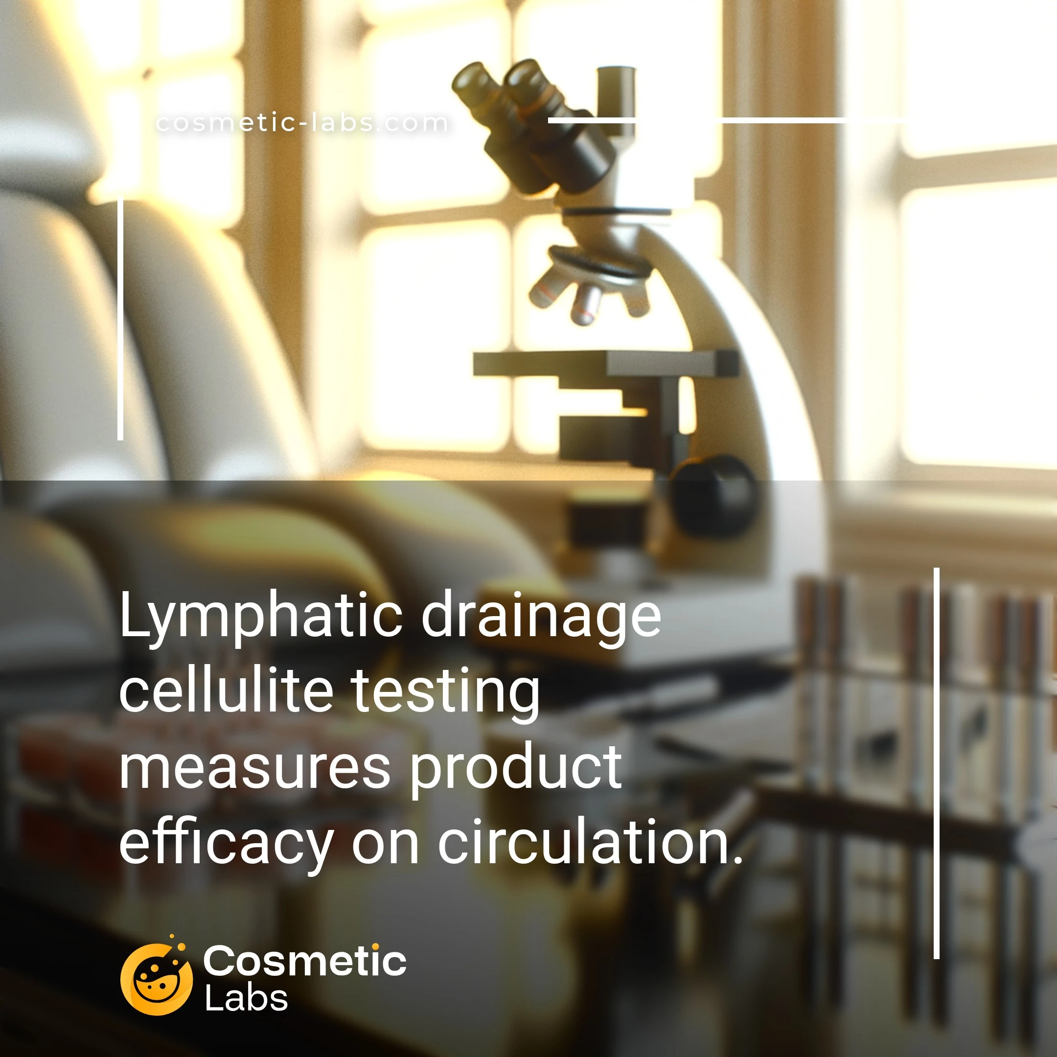 Illustration of Lymphatic drainage services. Lymphatic drainage cellulite testing measures product efficacy on circulation.