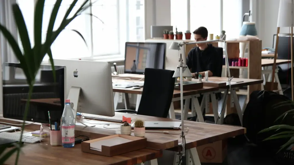 Modern cosmetic laboratory workspace
